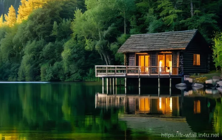 폭포와 호수 여행 코스 - **Serene Alpine Lake with Mountain Reflections:**
    A breathtaking wide-angle landscape photograph...