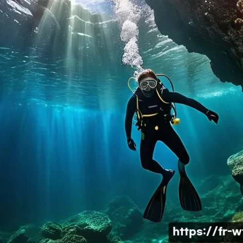 폭포에서 하는 스쿠버다이빙 - **Prompt 1: The Shimmering Curtain**
    "A full-body underwater shot of a diver, male or female, we...